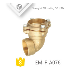 EM-F-A076 Brass short radius elbow flange type male thread pipe fitting